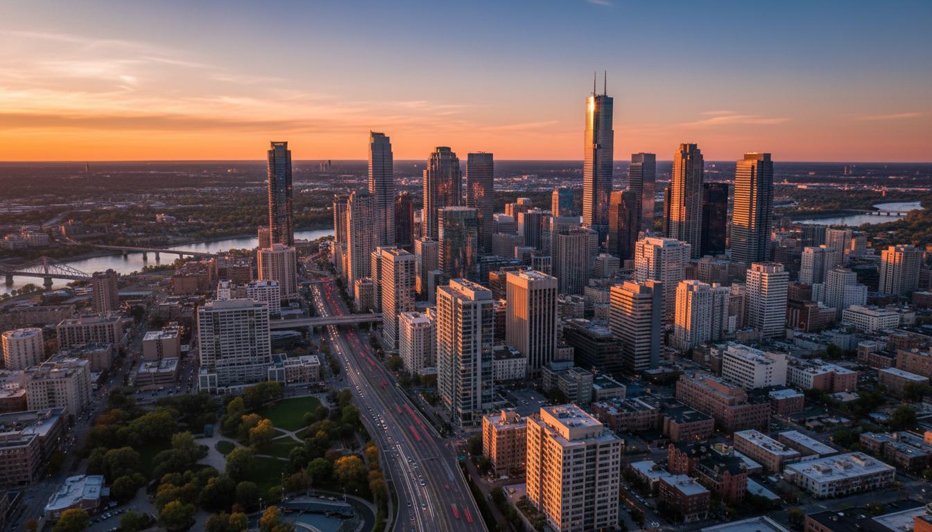 North American city skyline